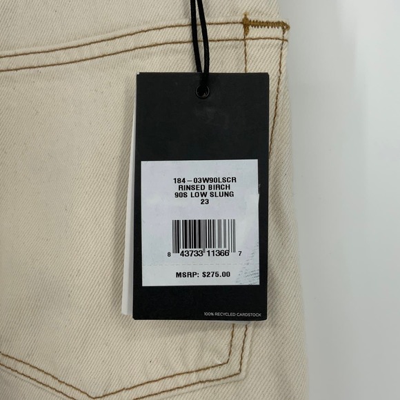 NEW! RE/DONE Size 23 90s Crop Low Slung Rinsed Birch Denim Jeans $275 msrp I11-6 - Picture 7 of 11